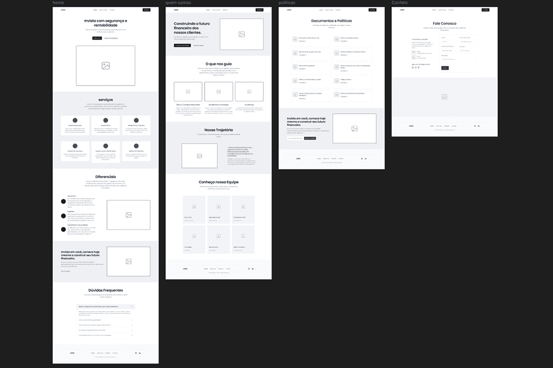 Protótipo de baixa fidelidade