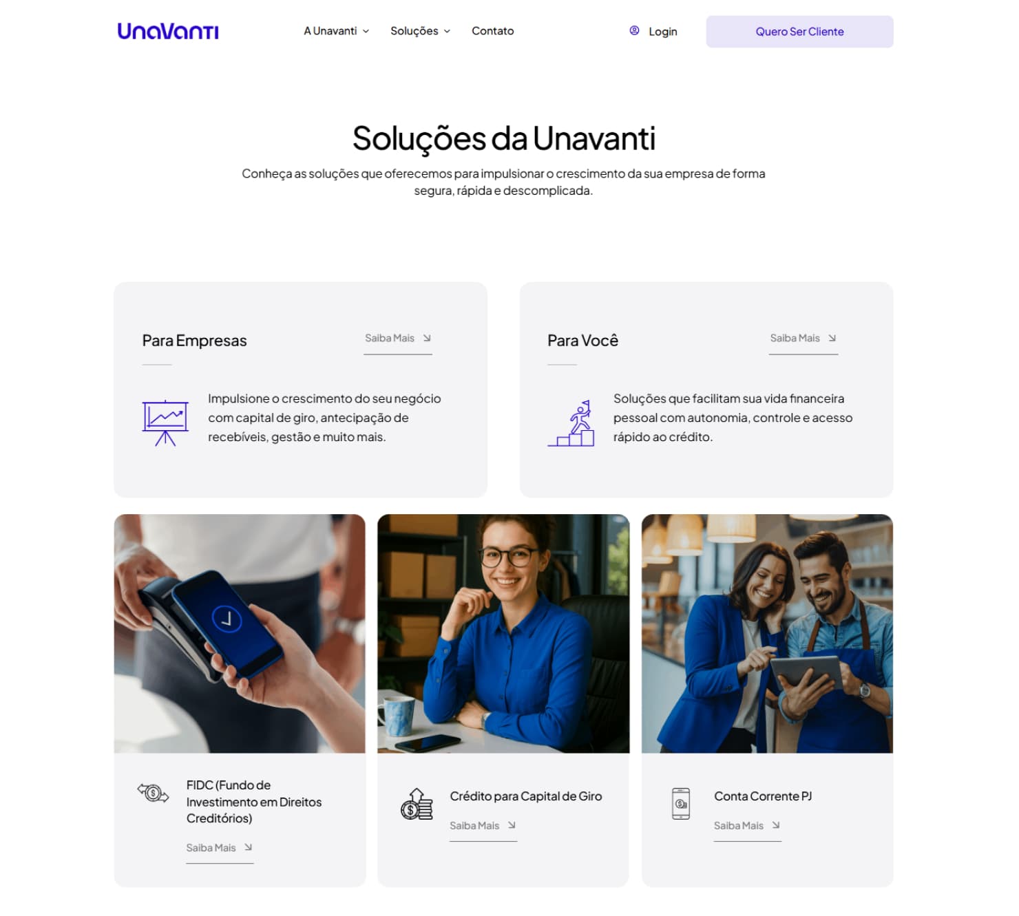 Novo site da Unavanti